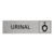 CombiCraft Zilver aluminium deurbordje Urinal