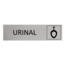 CombiCraft Aluminium deurbordje Urinal 165 x 45 mm - per 1 stuk