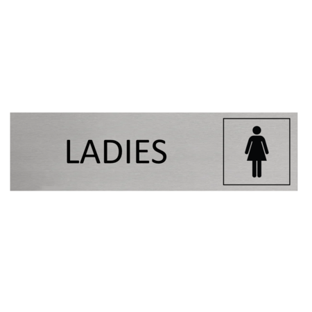 CombiCraft Aluminium deurbordje Ladies 165 x 45 mm - per 1 stuk