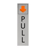 CombiCraft Aluminium deurbordje pull verticaal 165 x 45 mm - per 1 stuk