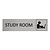 CombiCraft Zilver aluminium deurbordje Study room