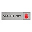 CombiCraft Aluminium deurbordje Staff only 165 x 45 mm - per 1 stuk