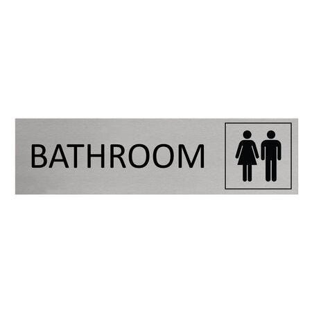 CombiCraft Aluminium deurbordje Bathroom 165 x 45 mm - per 1 stuk