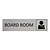 CombiCraft Zilver aluminium deurbordje Board room