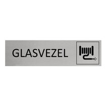 Zilver aluminium deurbordje glasvezel