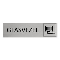 Zilver aluminium deurbordje glasvezel
