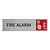 CombiCraft Zilver aluminium deurbordje fire alarm