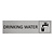 CombiCraft Zilver aluminium deurbordje Drinking water