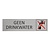 CombiCraft Zilver aluminium deurbordje geen drinkwater