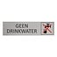 CombiCraft Aluminium deurbordje geen drinkwater 165 x 45 mm - per 1 stuk