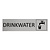 CombiCraft Zilver aluminium deurbordje drinkwater