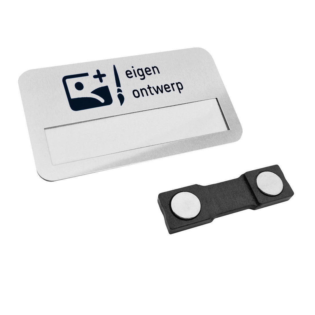 CombiCraft Aluminium naambadge Business 72x38mm met eigen ontwerp - per stuk