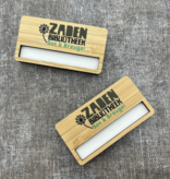 CombiCraft Bamboe naambadge met venster 72x38mm eigen ontwerp - per stuk