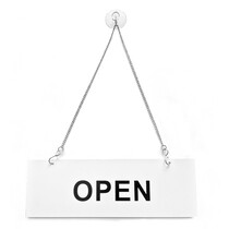 Kunststof open gesloten bordje - per stuk