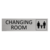 CombiCraft Zilver aluminium deurbordje Family changing room en icon