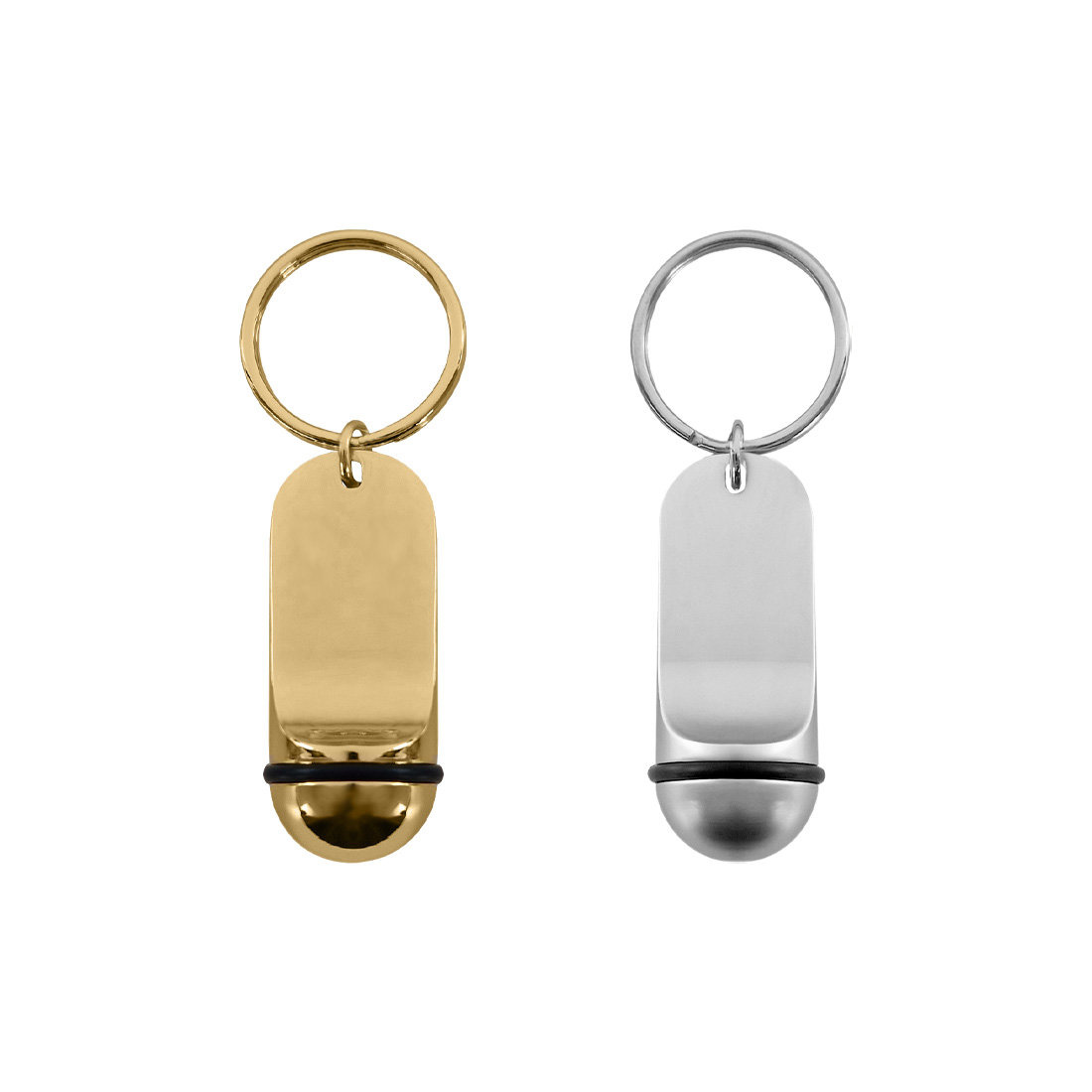CombiCraft Blanco aluminium hotel sleutelhanger Petito 21x48mm - per stuk