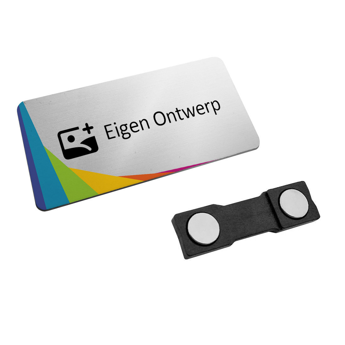 CombiCraft Aluminium naambadge 75x40mm met eigen ontwerp - per stuk