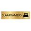 Goud aluminium deurbordje Slaapkamers 165x45mm - per 1 stuk