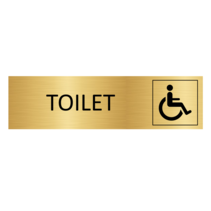 Goud aluminium deurbordje toegankelijk toilet