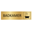 Goud aluminium deurbordje Badkamer 165x45mm - per 1 stuk