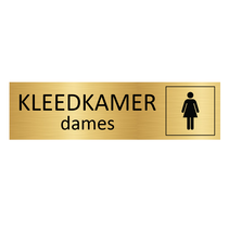 Goud aluminium deurbordje Dames kleedkamer