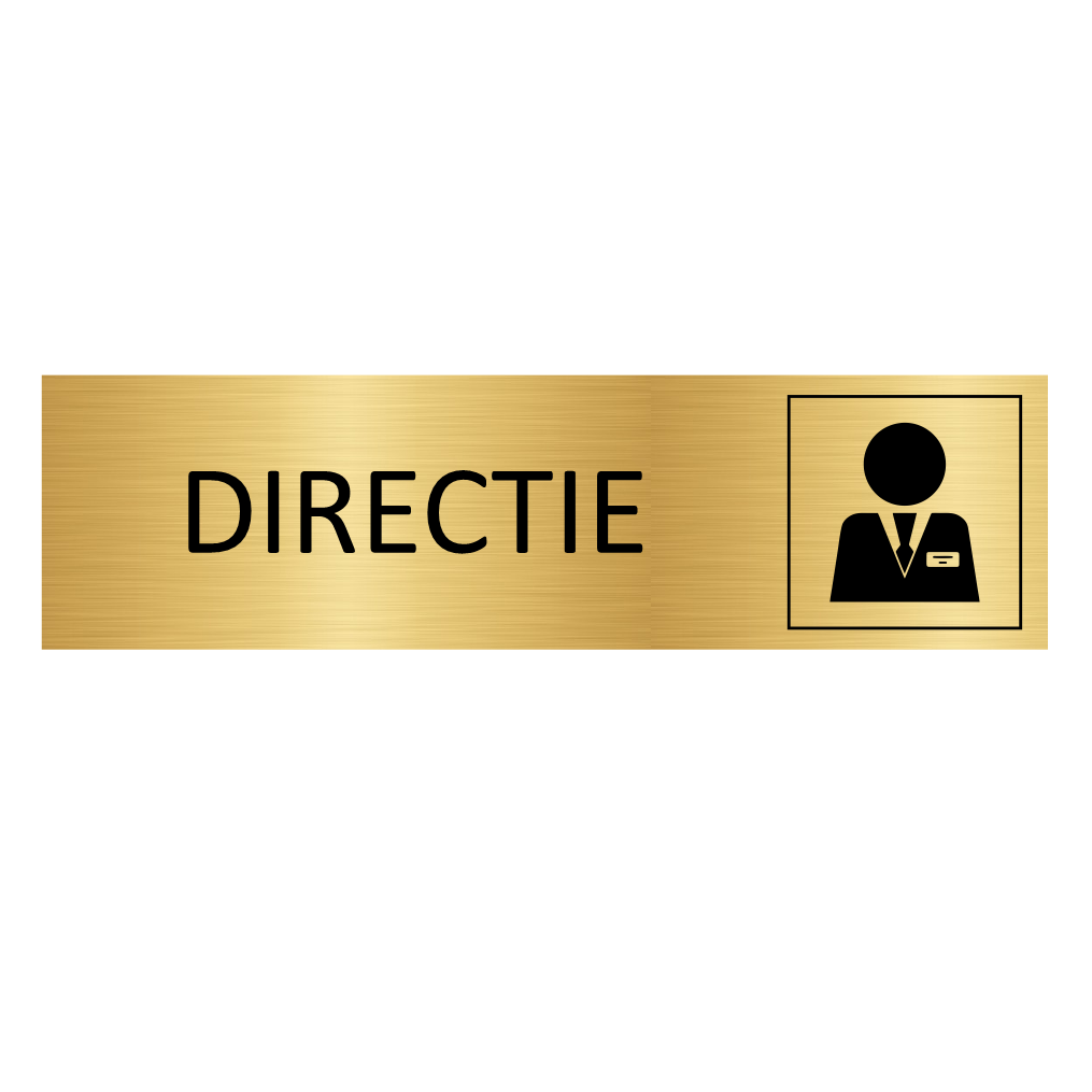 CombiCraft Goud aluminium deurbordje Directie 165x45mm - per 1 stuk
