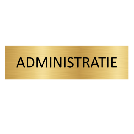 Goud aluminium deurbordje Administratie 165x45mm - per 1 stuk