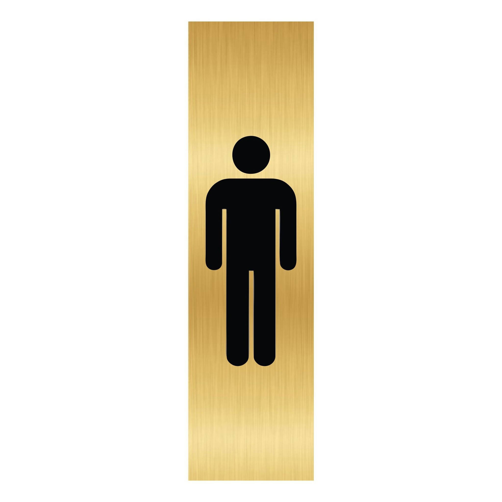CombiCraft Goudkleurig Aluminium Deurbordje Heren pictogram 165x45mm met tape