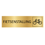 Goud aluminium deurbordje Fietsenstalling 165x45mm - per 1 stuk