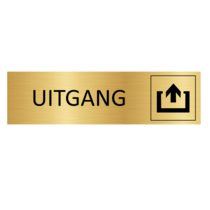 Goud aluminium deurbordje Uitgang