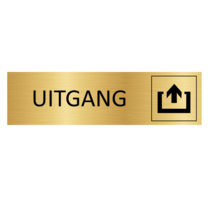 Goud aluminium deurbordje Uitgang