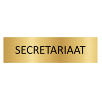 Goud aluminium deurbordje Secretariaat