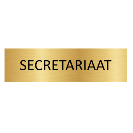 Goud aluminium deurbordje Secretariaat 165x45mm - per 1 stuk