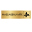 Goud aluminium deurbordje Massageruimte 165x45mm - per 1 stuk