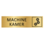 Goud aluminium deurbordje Machinekamer 165x45mm - per 1 stuk