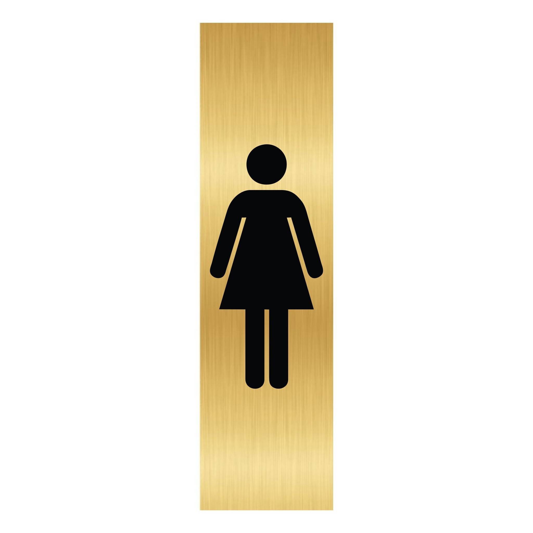 CombiCraft Goudkleurig Aluminium Deurbordje Dames pictogram 165x45mm met tape