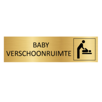 Goud aluminium deurbordje Baby verschoonruimte