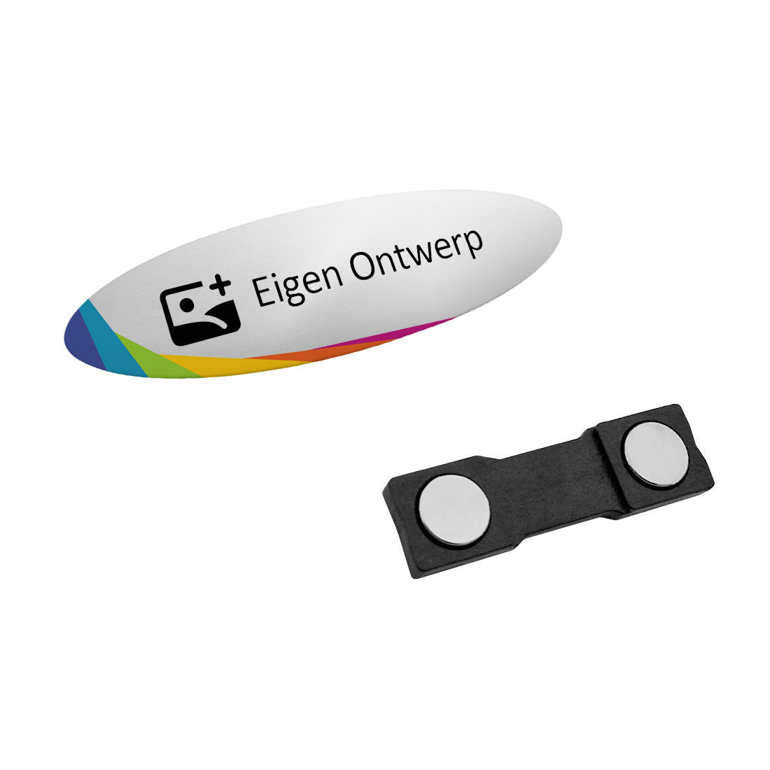 CombiCraft Aluminium naambadge 75x25mm met eigen ontwerp - per stuk