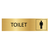 CombiCraft Goud aluminium deurbordje Toilet met man symbool