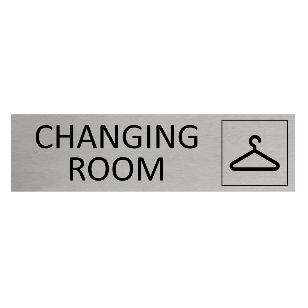 CombiCraft Aluminium deurbordje Changing room 165 x 45 mm - per 1 stuk