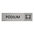 CombiCraft Zilver aluminium deurbordje Podium