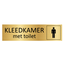 Goud aluminium deurbordje Heren kleedkamer met toilet 165x45mm - per 1 stuk