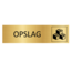 Goud aluminium deurbordje Opslag 165x45mm - per 1 stuk