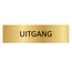 Goud aluminium deurbordje Uitgang 165x45mm - per 1 stuk
