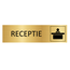 Goud aluminium deurbordje Receptie 165x45mm - per 1 stuk