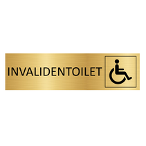 Goud aluminium deurbordje Invalidentoilet