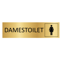 Goud aluminium deurbordje Damestoilet