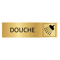Goud aluminium deurbordje Douche