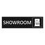 CombiCraft Zwart aluminium deurbordje Showroom 165 x 45 mm - per 1 stuk