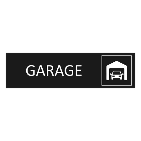 CombiCraft Zwart aluminium deurbordje Garage 165 x 45 mm - per 1 stuk